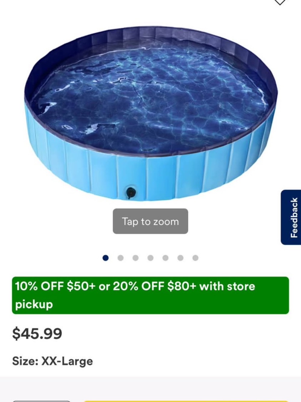 Kids Foldable Round Splash Pool - Blue